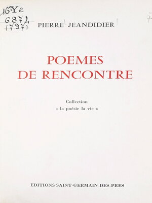 cover image of Poèmes de rencontre